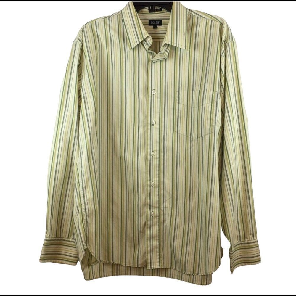 J Crew Factory Store Mens Shirt  Large Striped